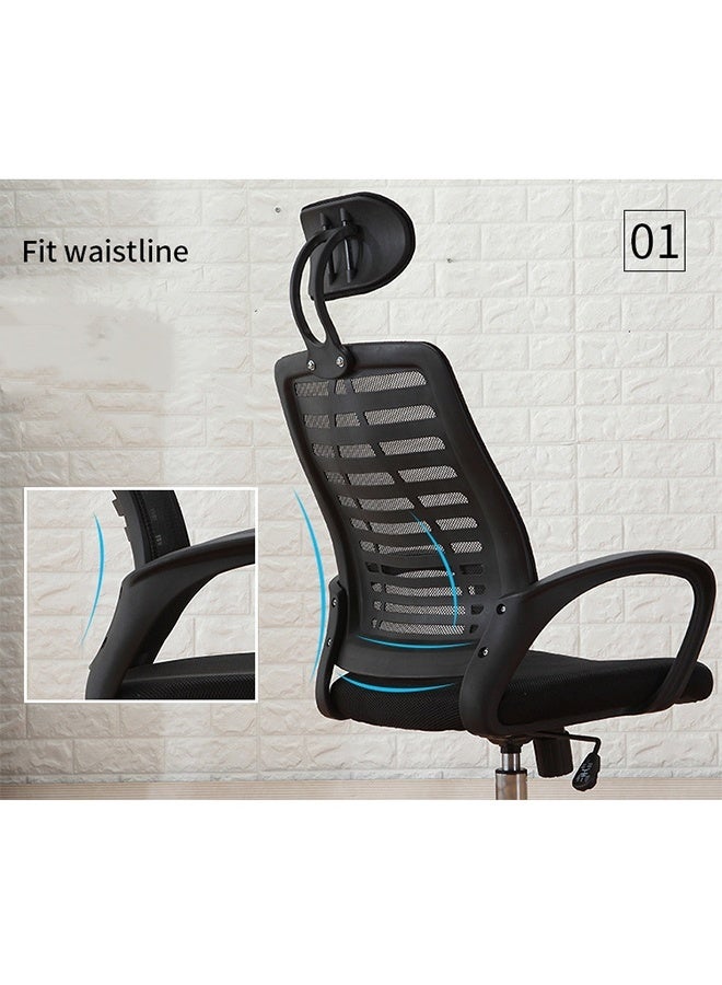 JCB CHIC Ergonomic Mesh Office Chair, Mid-Back Desk Chair with Lumbar Support and Rolling Casters, Adjustable Height Swivel Computer Chair for Home Office - Image 4